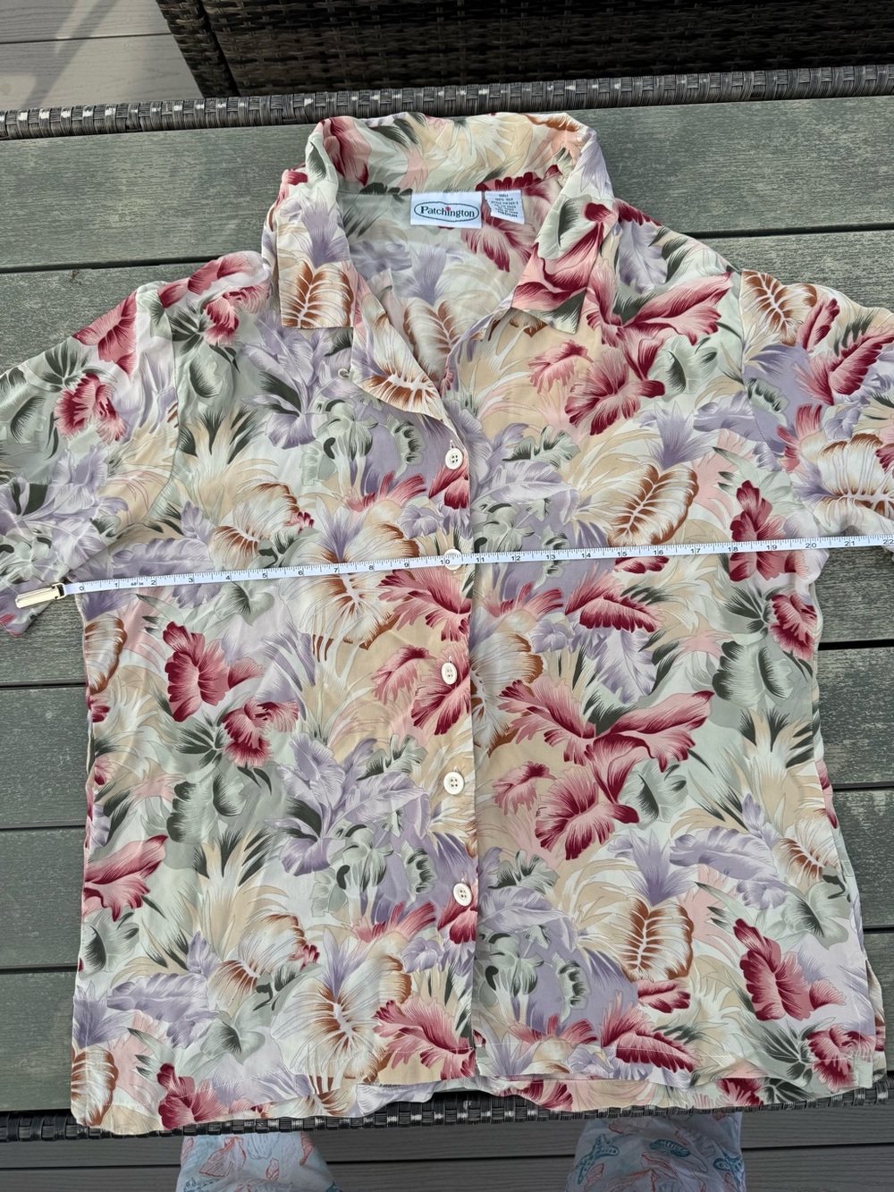 Vintage Silk Tropical Hawaiian Camp Shirt Floral Resort Vacation Medium - Picture 4 of 9